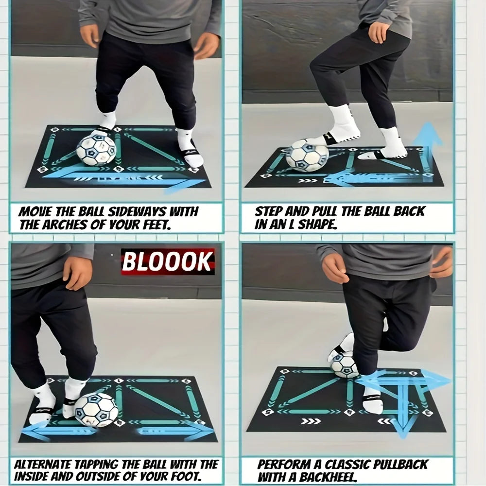 Football footwork training mat, ball control, Christmas gifts, silent shock absorption home training, ball sense improvement Oasis Select