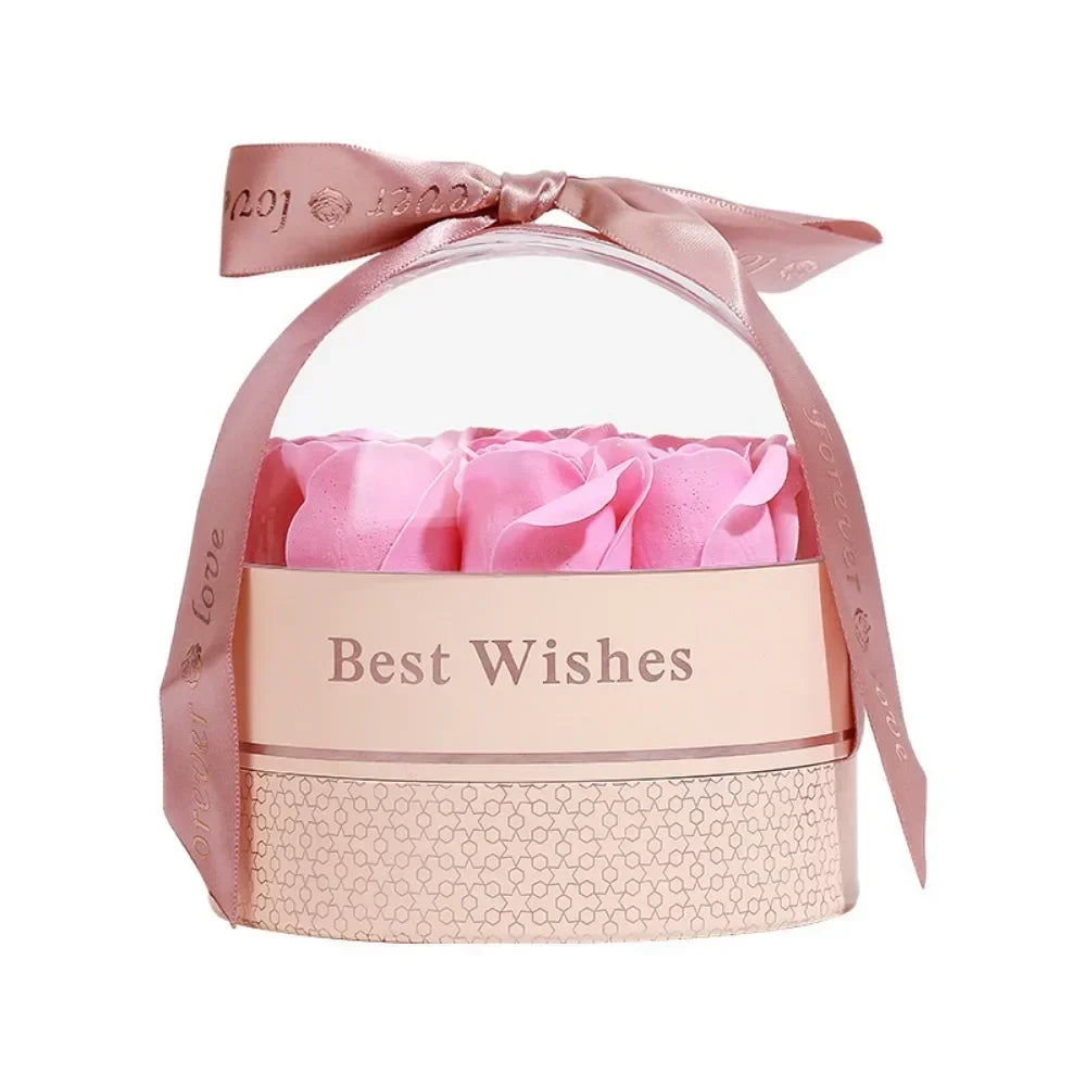 Cylinder Creative Rose Box Set Valentine Day Ring Pendant Earring Universal Gift Box Artificial Flowers for Girlfriend Surprise Oasis Select