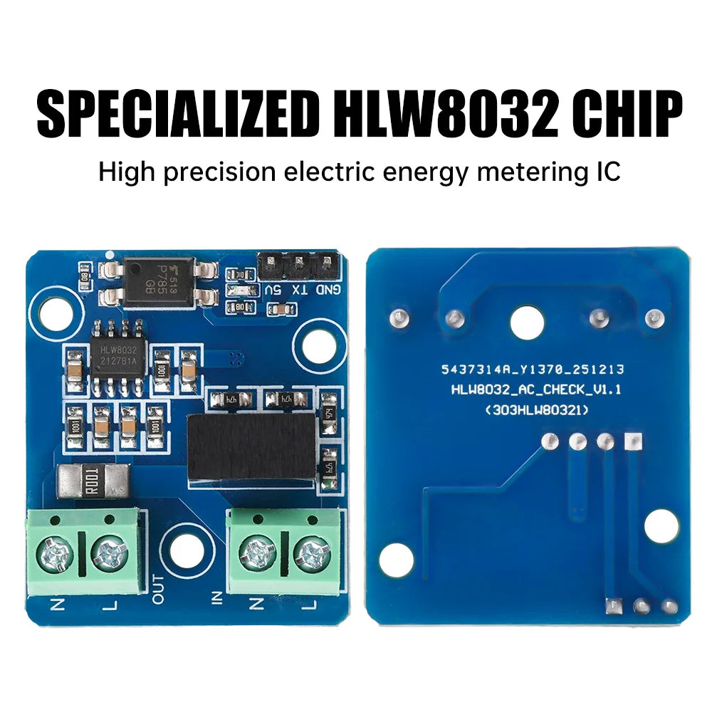 HLW8032 AC Voltage And Current Acquisition Module Serial Port Output UART Communication for Industrial Data Acquisition Oasis Select