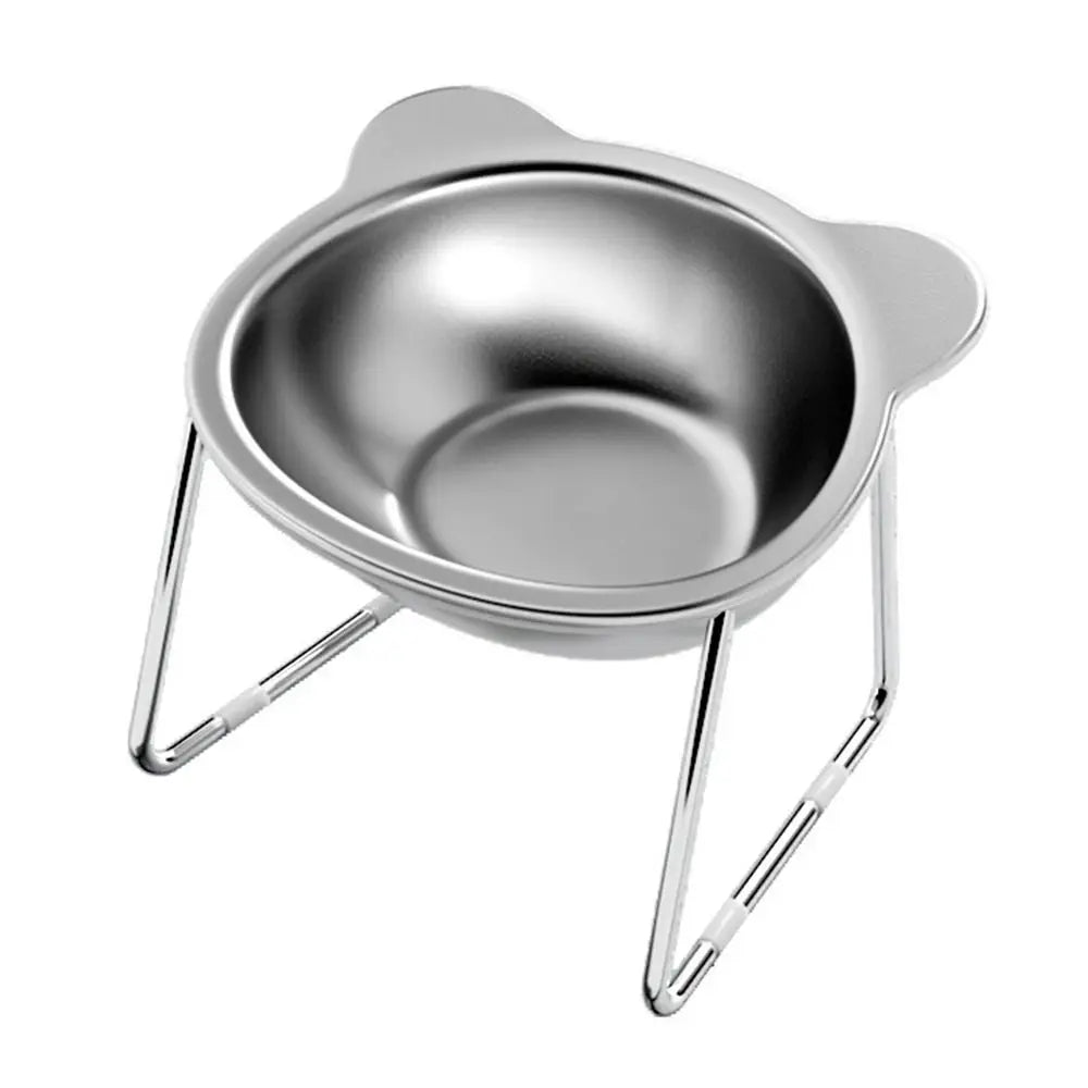 Stable Raised Cat Bowls Tilted Elevated 15° Dog Bowls Shatter-resistant 304 Stainless Steel Cat Food Bowl for Puppy and Cat Oasis Select
