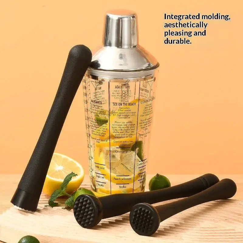1 Pcs PP Cocktail Muddler with Grooved Nylon Tip, Bar Tool for Mashing Mixing Homemade Drinks Mojito Oasis Select