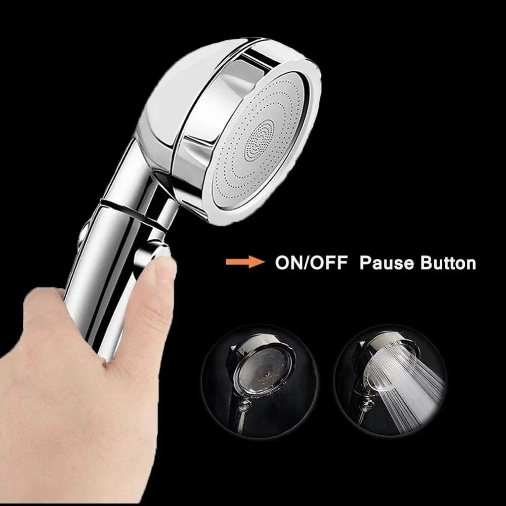 High Pressure Bathroom Shower Head 3 Modes Adjustable Water Saving Rain Luxury Home Hotel Silver Sprayer Bathroom Accessories Oasis Select