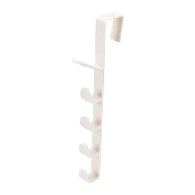 Behind the Door Coat Hook Hanger behind the Door Cabinet Wardrobe Dormitory Door Hook Storage Rack Oasis Select 27x4.5cm White