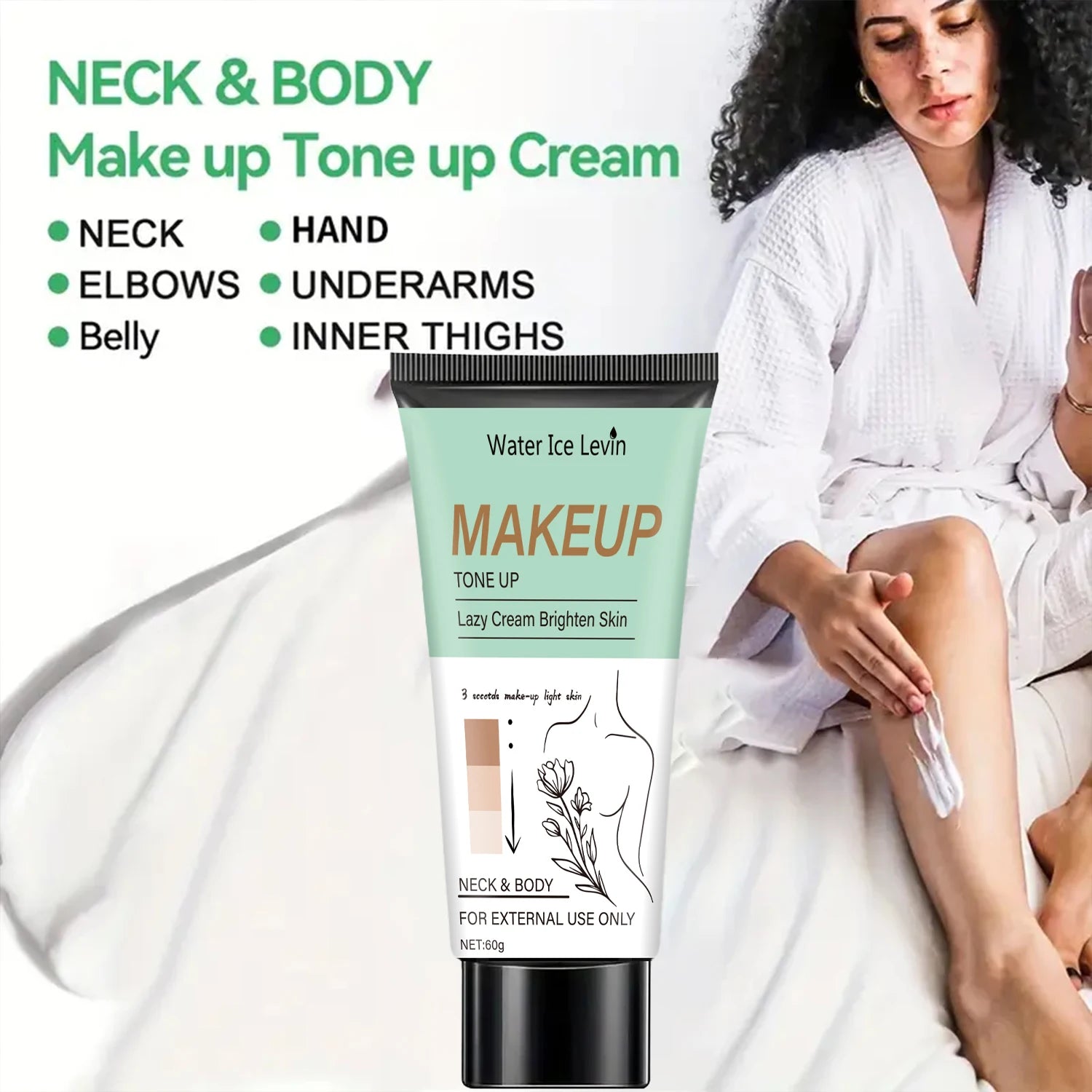 Facial & Body Brightening Toning Cream – 60g | Water Ice Levin Brightening Body Cream Oasis Select