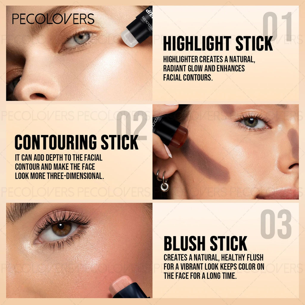 Natural 3D Contouring Cream – Bronzer & Highlighter for Beginners