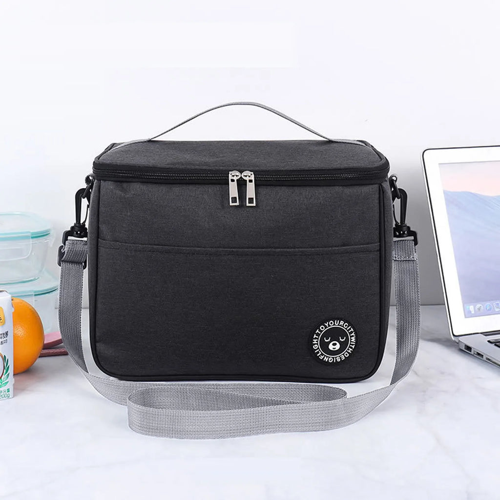 Portable Picnic Bag Thermal Insulated Lunch Box Tote Cooler Handbag Waterproof Backpack Bento Pouch School Food Storage Bags Oasis Select