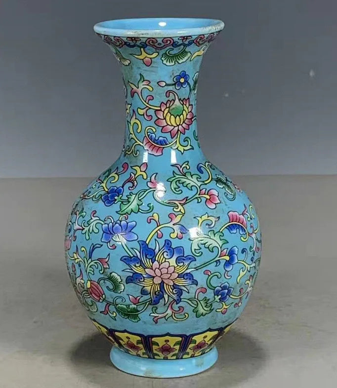 Chinese Table Top Antique Blue And White Porcelain Vase Decoration Crafts Small Ceramic Flower Arrangement Oasis Select c
