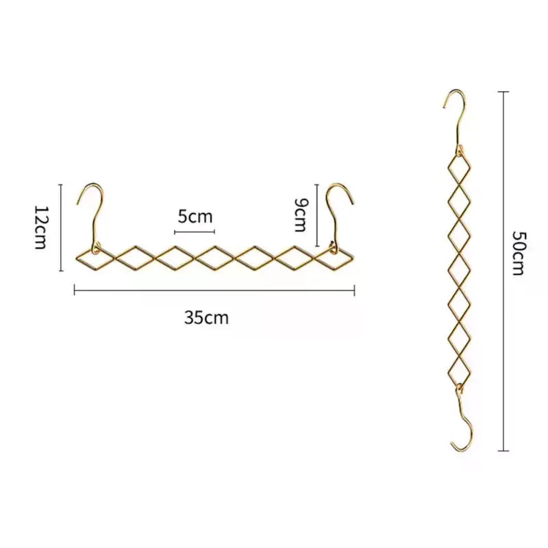 Magic Space Saving Clothes Hangers Foldable Closet Organizer Wardrobe Clothing Cascading Rack 7 Slots For Pants Dresses Coats Oasis Select