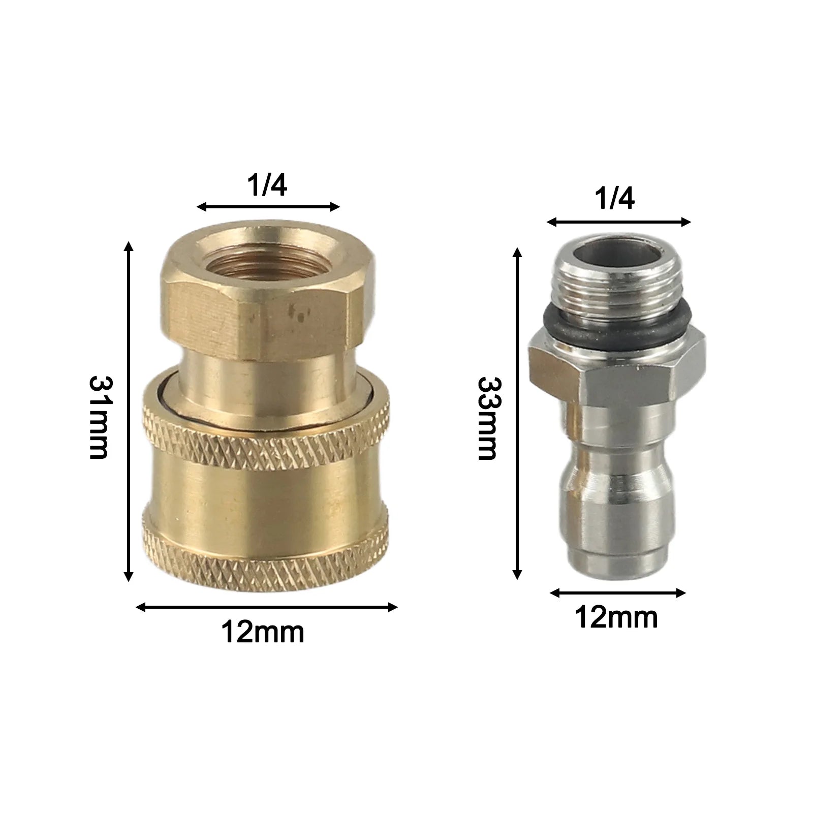 For High Pressure Washers Cleaning Machine Connector G1 4 Quick Connector Home Cleaning G1 4 Copper And Stainless Steel Oasis Select