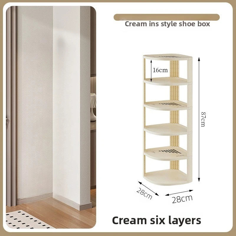 Shoe rack simple and narrow multi-layer shoe cabinet dormitory multi-functional stable non-shaking storage rack Oasis Select Sixth floor