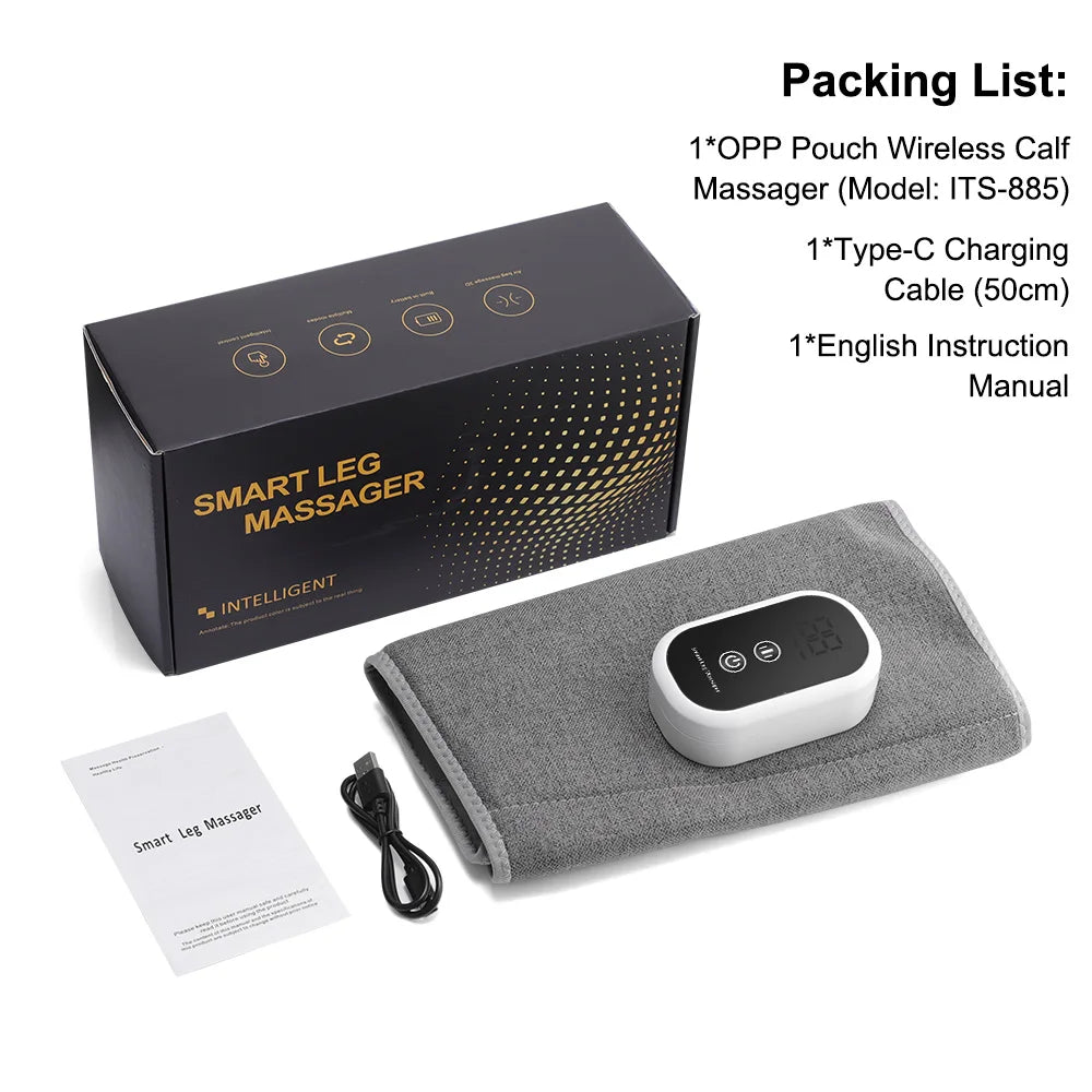 Wireless Air Compression Leg Massager – 3 Modes, 360° Wrap