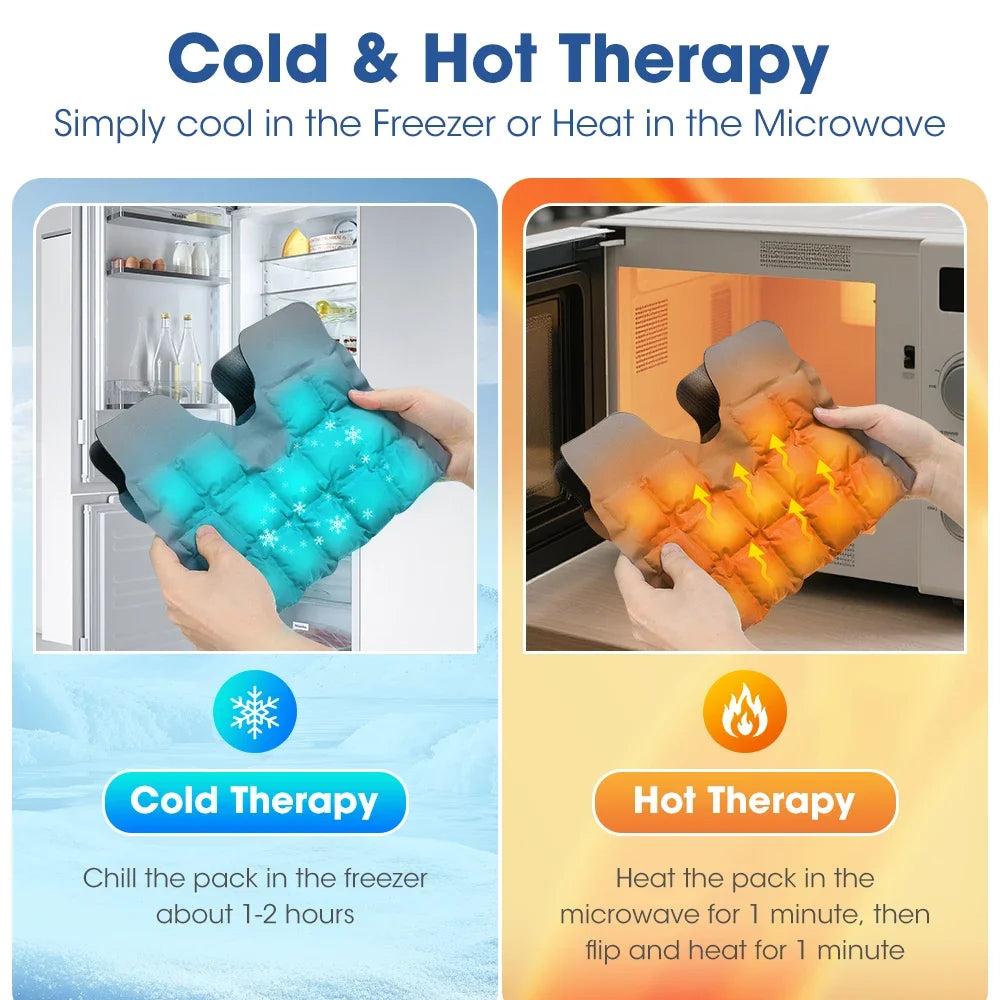 SAP Hot & Cold Knee Wrap – Reusable Microwave & Freezable Brace