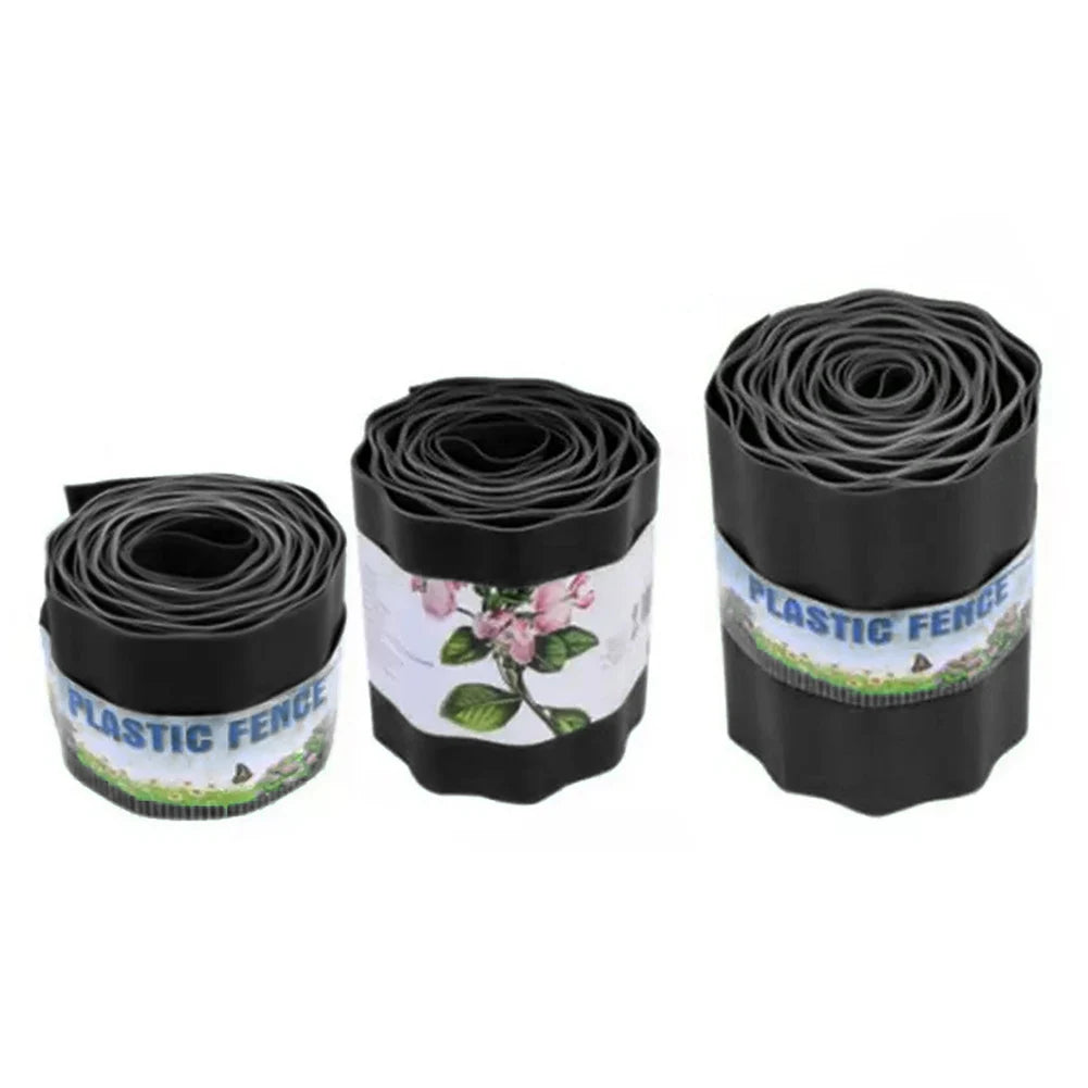 Flexible Plastic Lawn Edging Border 10/15/20cm × 9M Garden