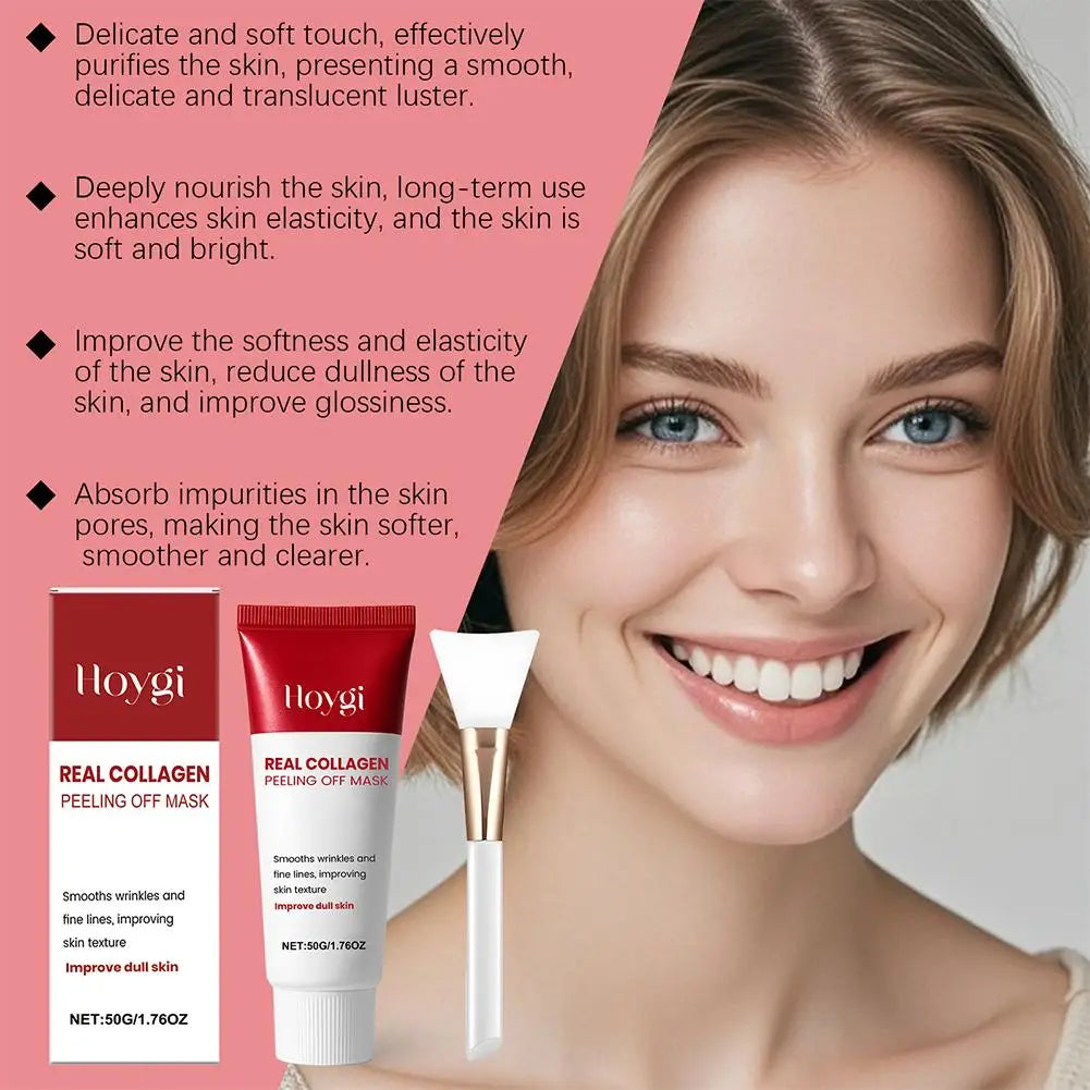 Collagen Wrapping Peel Off Facial Mask, Deeply Hydrating Glowing For Elasticity Skin Collagen Overnight Wrapping Mask Skin Care Oasis Select