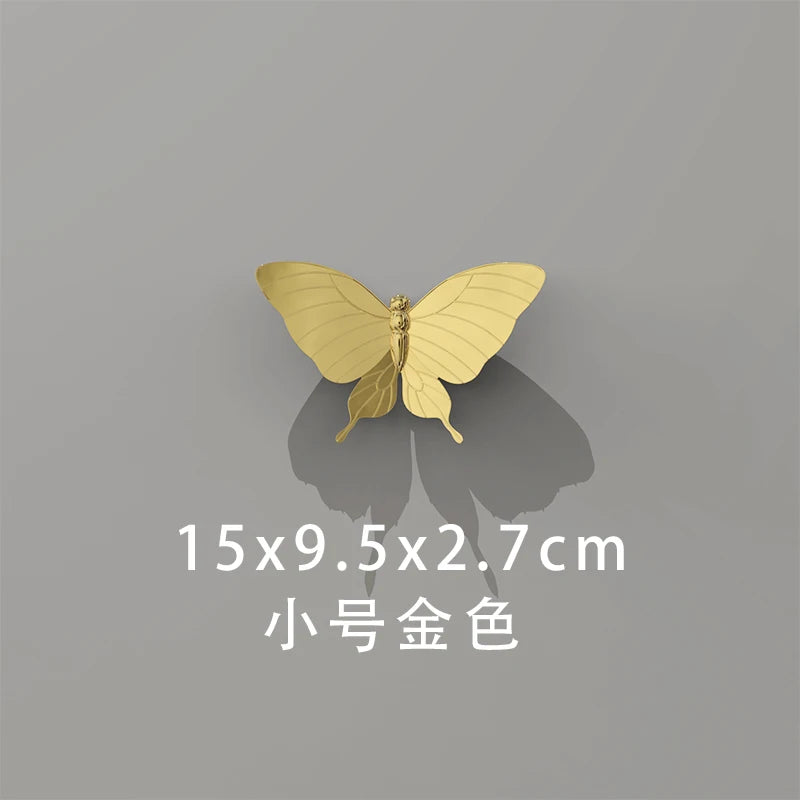 TV Background Wall Sofa Decoration Room Wall Decoration Butterfly Wall Creative Decoration Pendant Decor Aesthetic Oasis Select 15Cm gold 1pcs