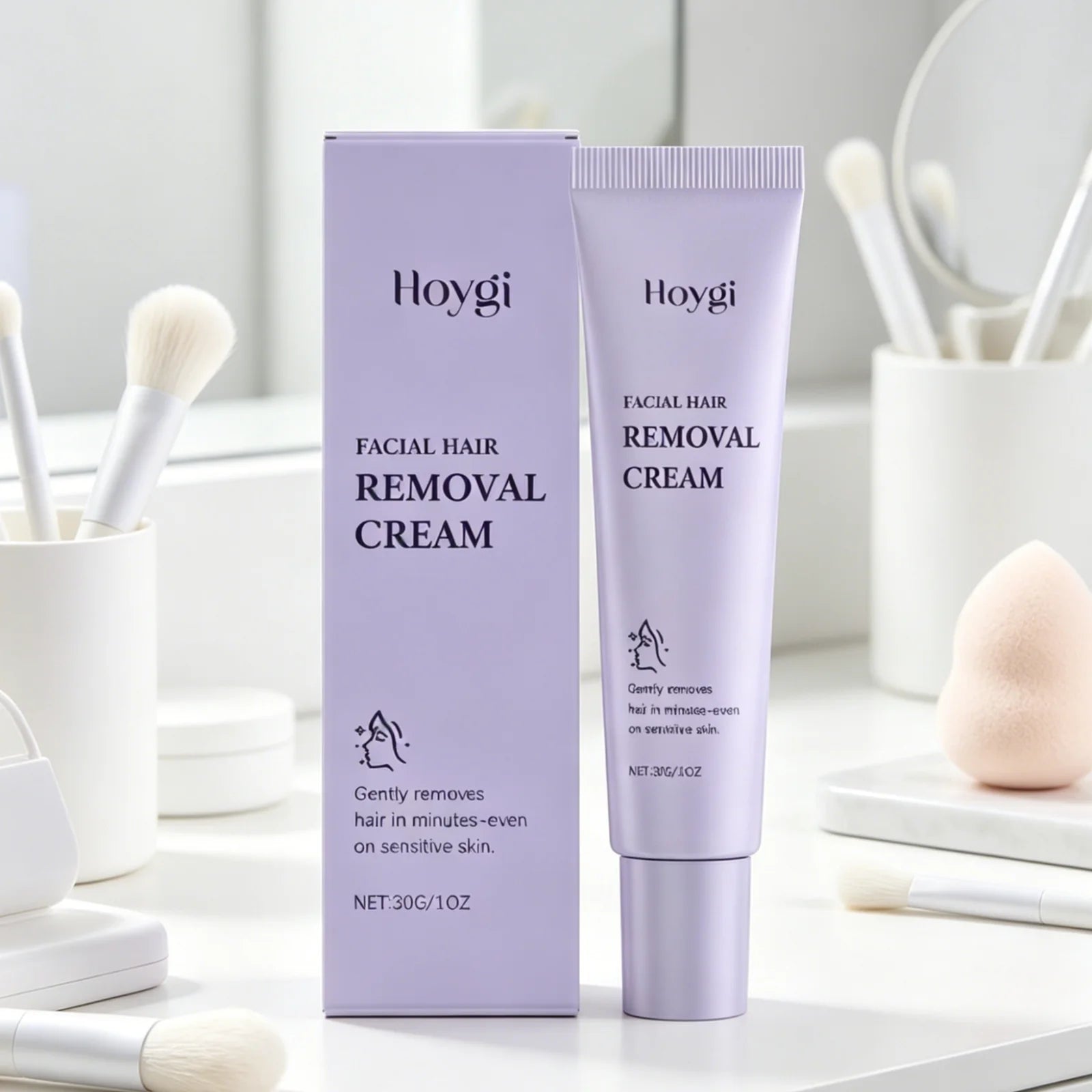 Hoygi Facial Hair Removal Cream – Gentle Depilatory 30g Facial Depilatory Cream Oasis Select