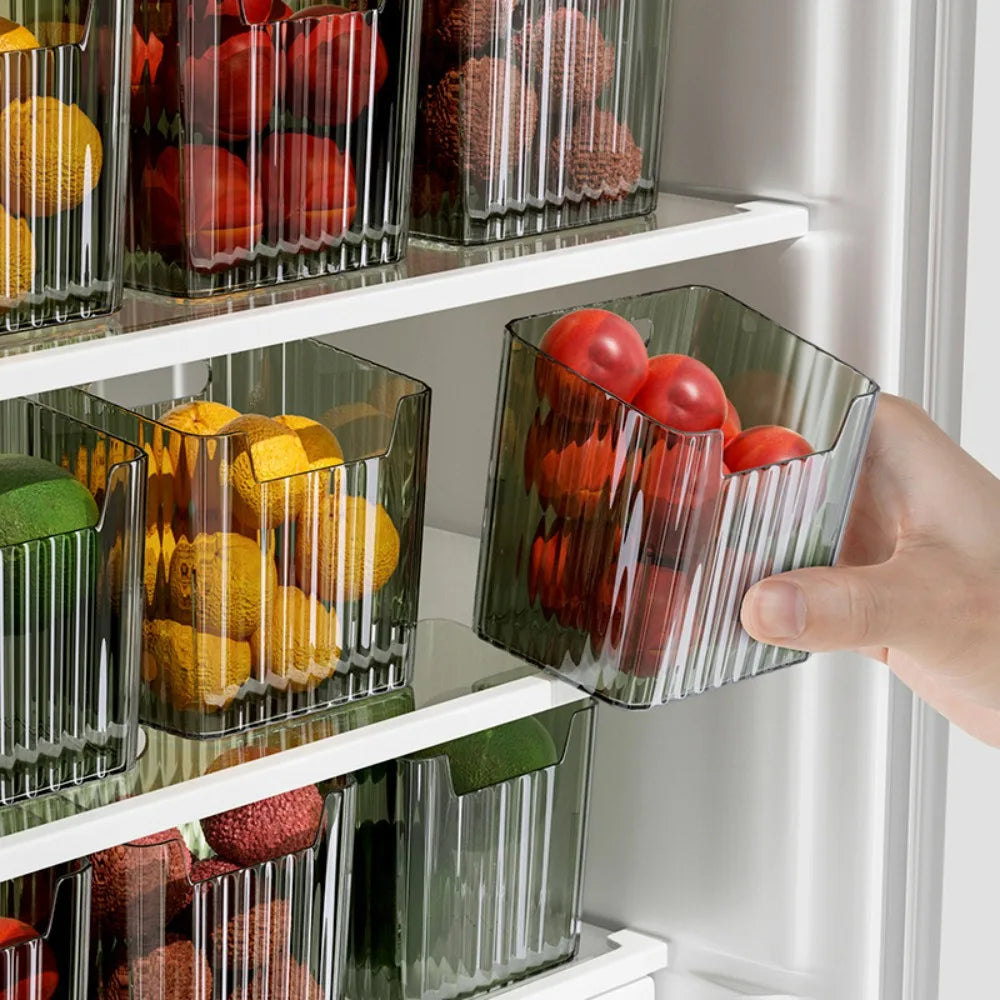 Refrigerator Side Door Organizer, Portable Transparent Food Storage Box for Fruit, Vegetable, Kitchen Organizers Accessories Oasis Select