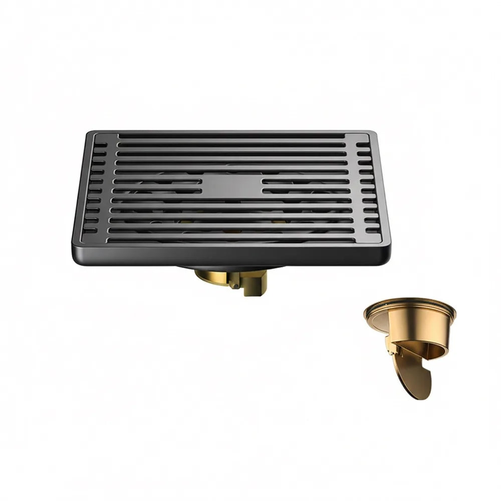 Stainless Steel Shower Floor Drain Grey Backflow Preventer Kitchen Sink Strainer Anti-odor Thickened Waste Drain Universal Oasis Select Brass-C