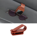 Car Sun Visor Sunglasses Clip Holder Universal Stable Glasses Hanger Card Ticket Organizer Interior Storage Clip Car Accessories Oasis Select brown