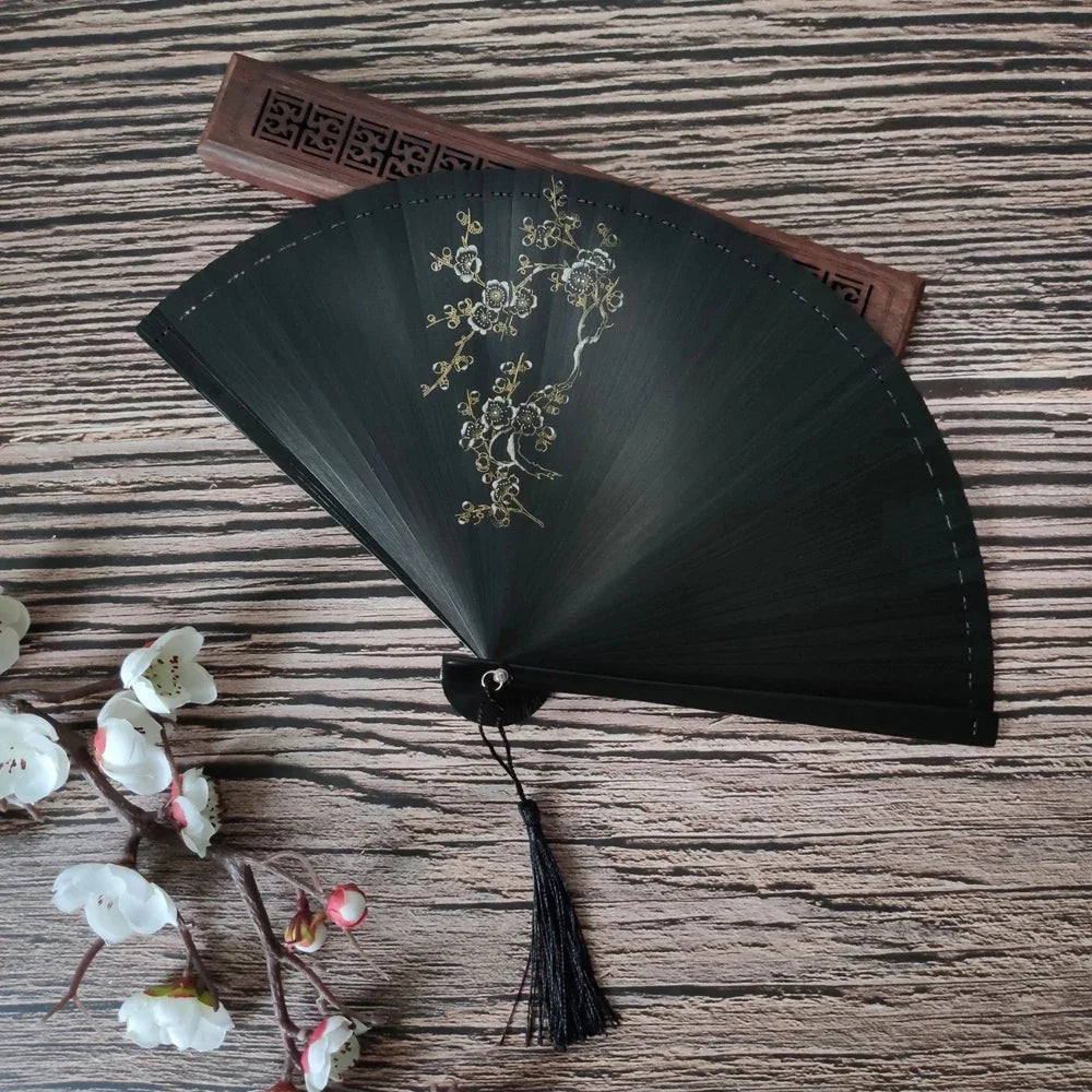 Chinese Style Bamboo Classical Fan Lady Japanese Ancient Style Classical Portable Folding Fan Hanfu Dance Fan Oasis Select 5