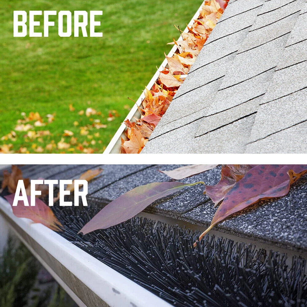 1M Gutter Guard Brush Leaf Filter Roof Leaf Guard Cleaner Heavy Duty Twig Filter For Roof Downpipe Roof Brush Oasis Select
