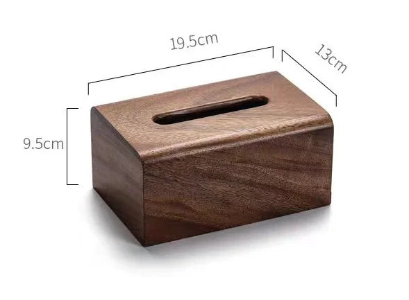 Retro Walnut Paper Towel Box Simple Solid Wood Paper Box Domestic Chinese Paper Towel Storage Box Oasis Select large