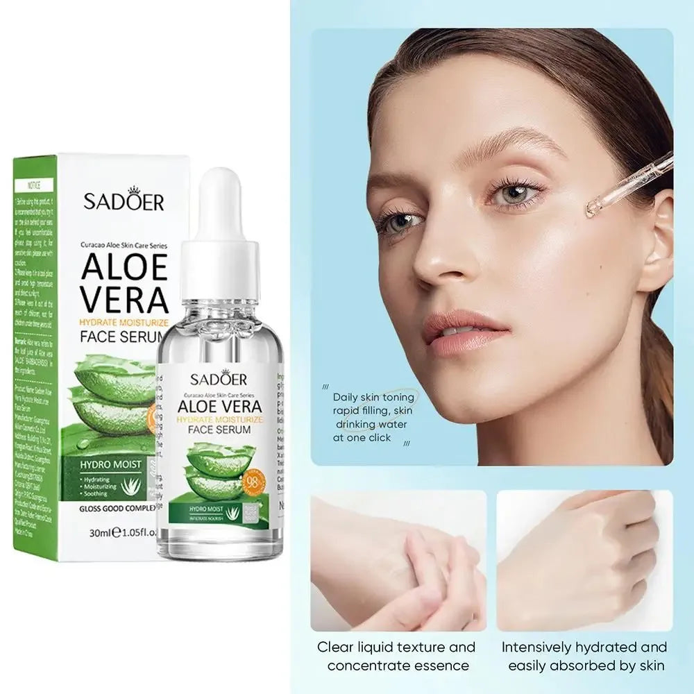 SADOER Aloe Vera Facial Serum – Brightening & Moisturizing 30ml