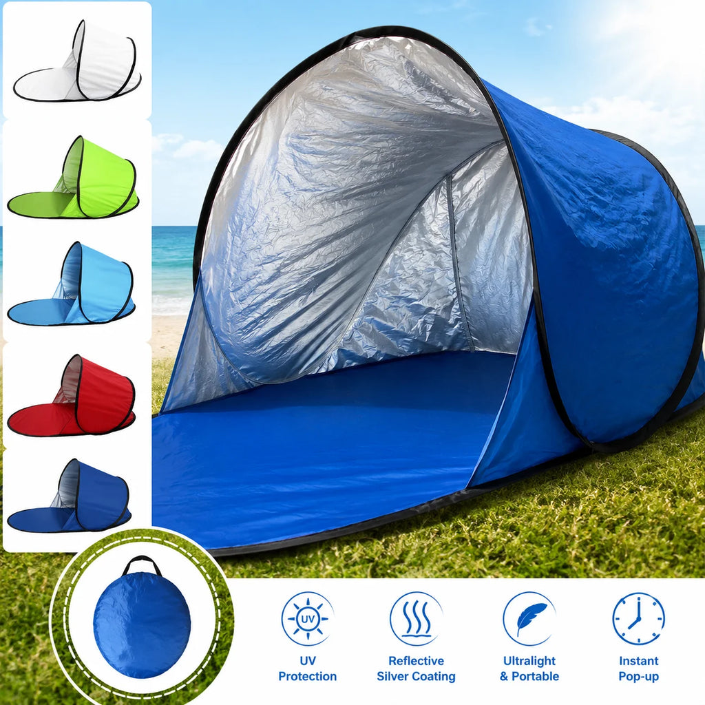 Pop-Up Beach Tent UPF50+ UV Protection – Ultra-Light 1-Person