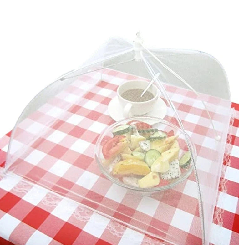 Collapsible Mesh Food Covers Protective Anti-Flying Pop Up Fine Fly Net White Household Food Tent for Outdoors Parties BBQ Oasis Select