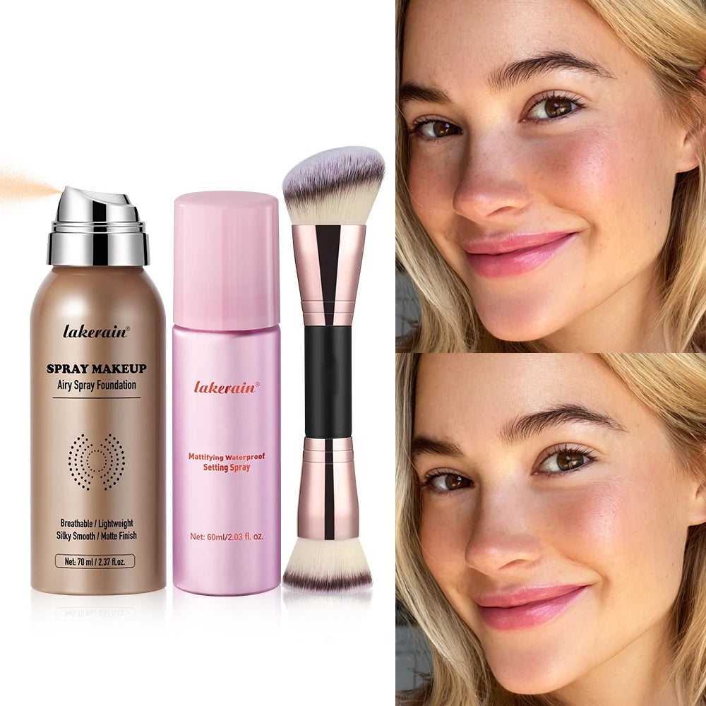 Airbrush Foundation Spray Set – Matte, Waterproof, Long-Lasting Foundation Spray Set Oasis Select set2