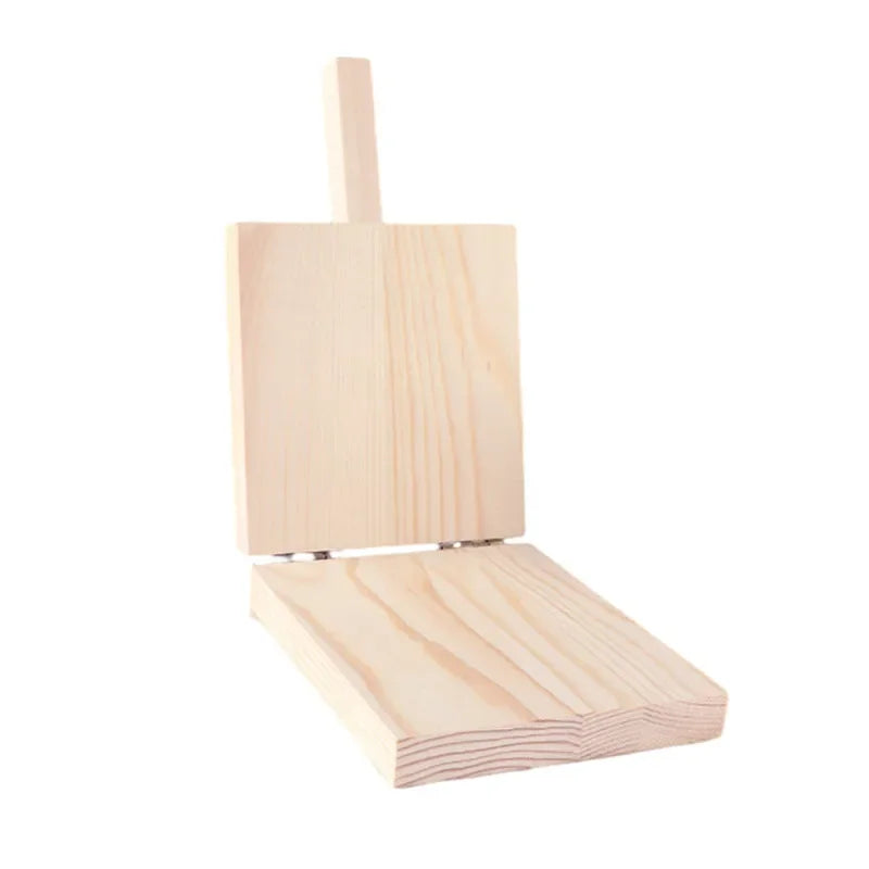 1pc,Solid Wood Dough Press Tool Quick Presser Home Dumpling Wrapper Skin Making Mold Kitchen Pastry Baking Tools Skin Press Mold Oasis Select square-log color