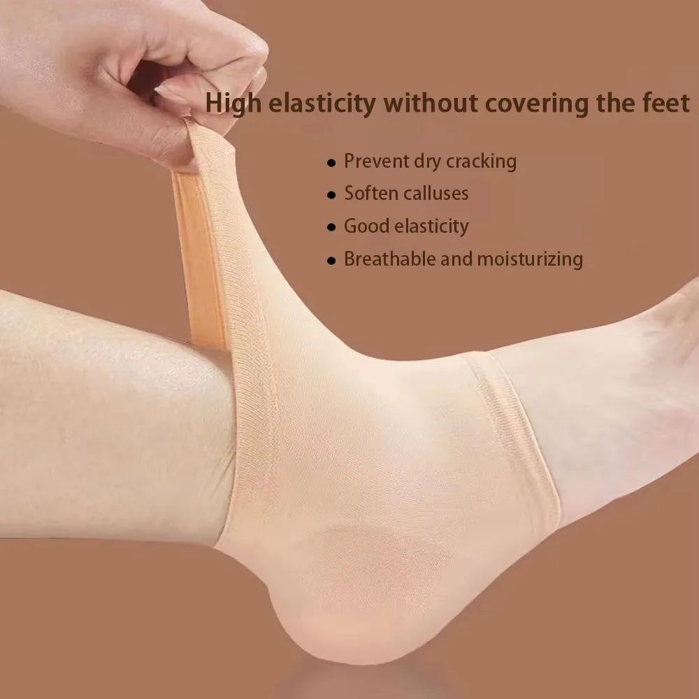 Silicone Gel Heel Cover Sock – Moisturizing & Cushioning Heel Sock Cover Oasis Select