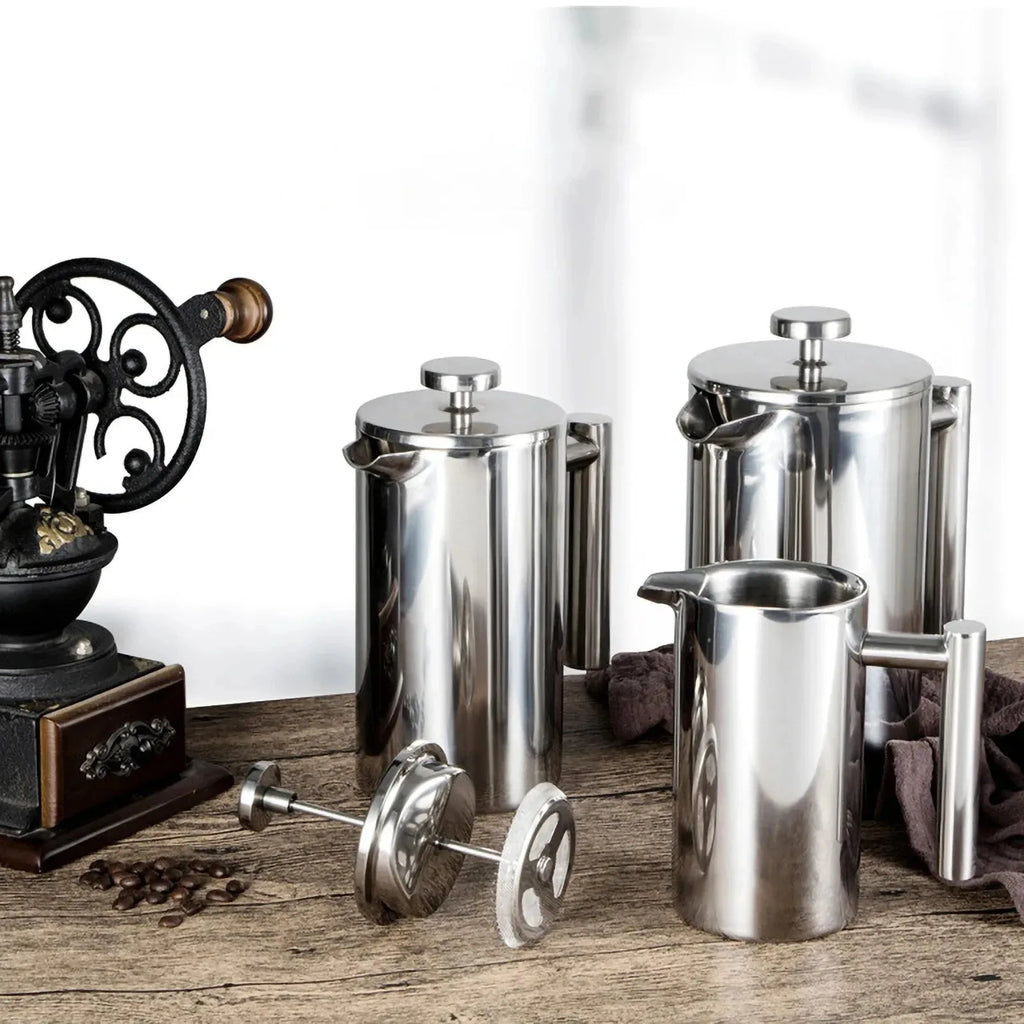 350ml/800ml/1000ml Coffee Maker Pot French Press Coffee Maker Stainless Steel Double Walled Insulated Coffee Maker Pot Oasis Select