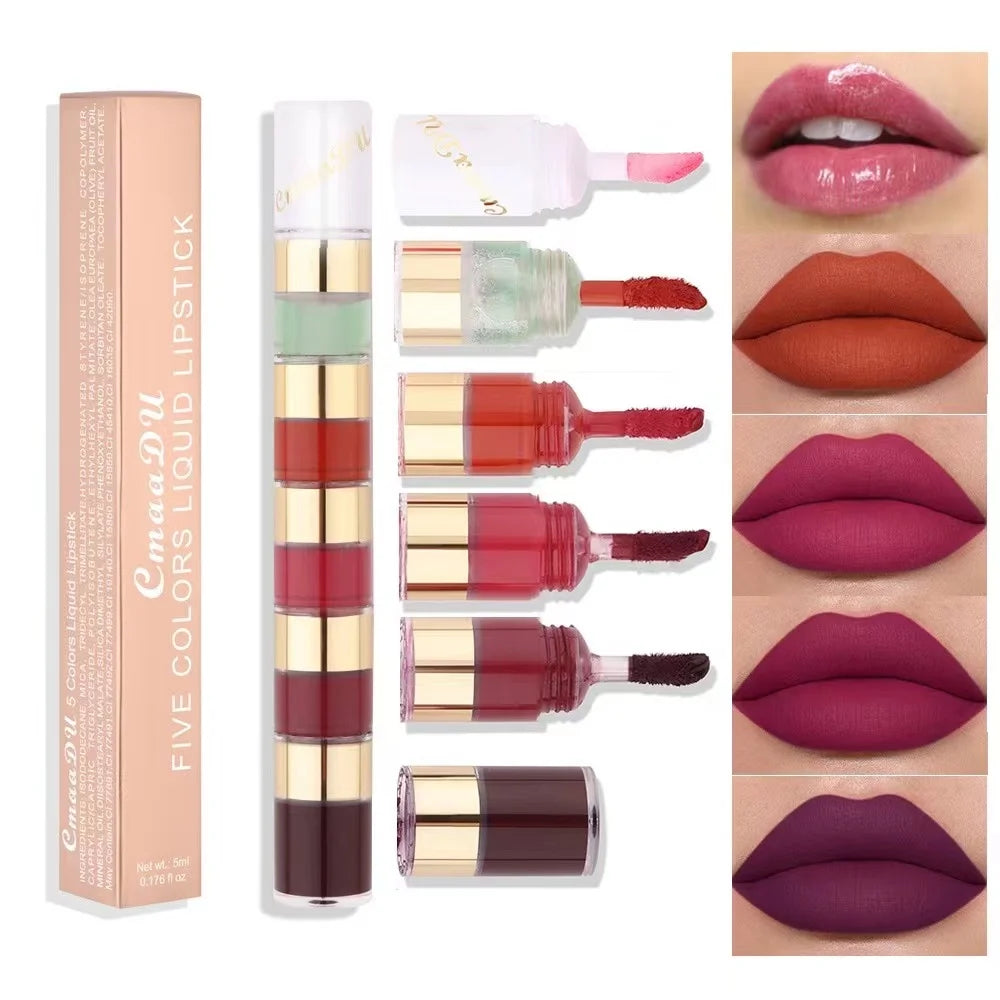 Lip Stain Non-Sticky Long-lasting Lock Color Matte Lip Gloss Lipstick Waterproof Y2K Fancy Fashion Birthday Christmas Present Oasis Select