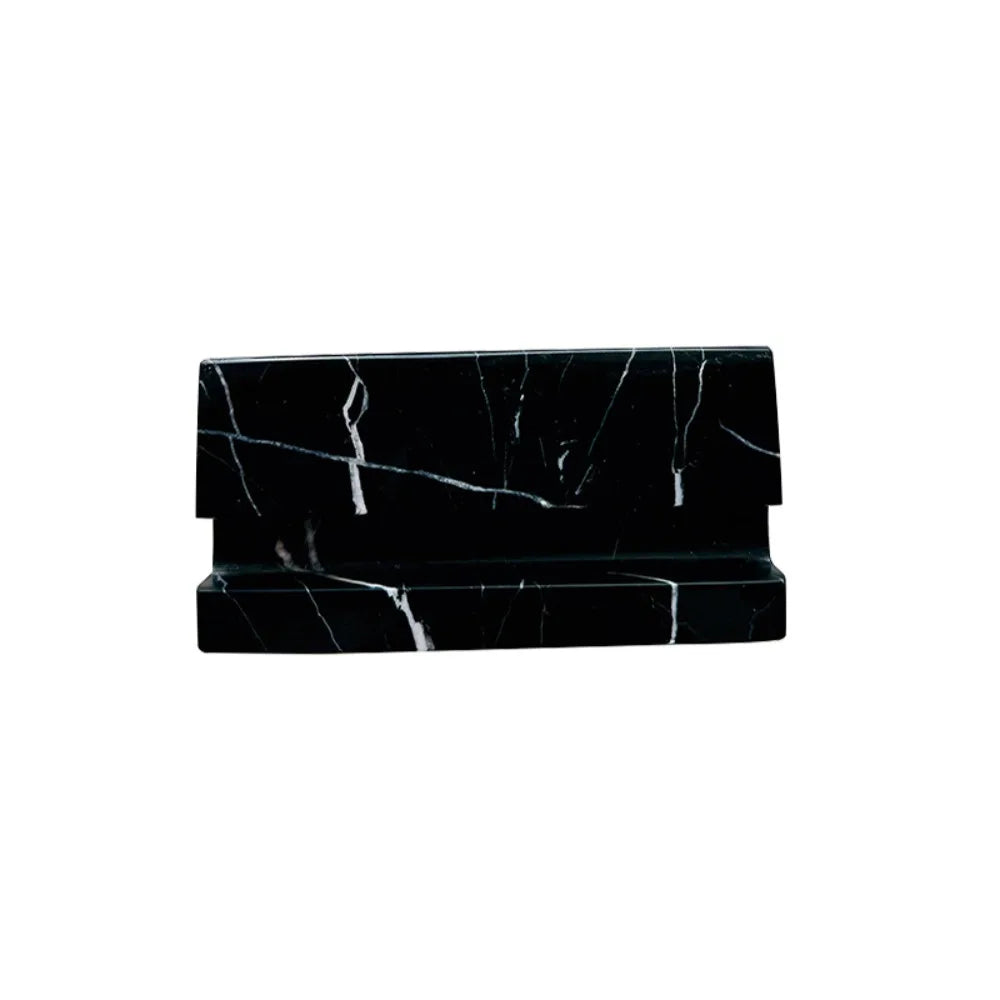Marble Business Card Holder Stable Support Thickened Mobile Phone Holder Elegant Desktop Card Stand Organizer Trade Shows Oasis Select Black