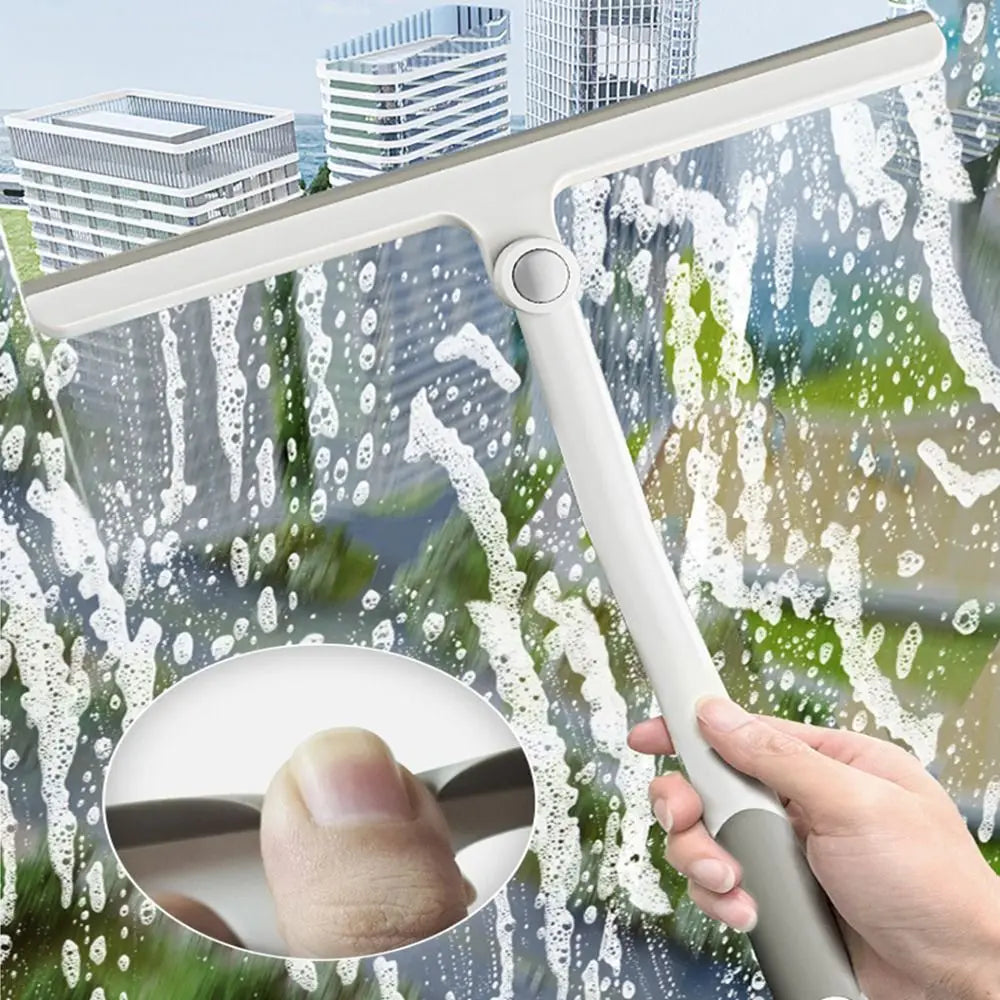 New PP 360 Degree Shower Squeegee TPR White Mirror Scraper Bathroom Cleaner Shower Use Oasis Select