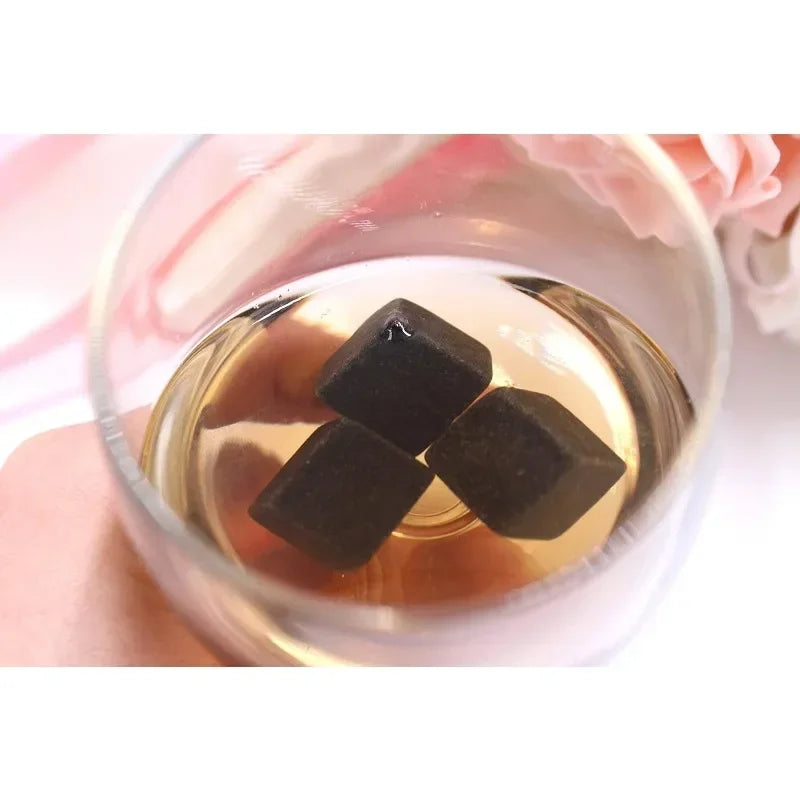 New Natural Granite Whiskey Stones Sipping Ice Cube Whisky Stone Wine Rocks Cooler Wedding Gift Favor Christmas Bar Accessories Oasis Select