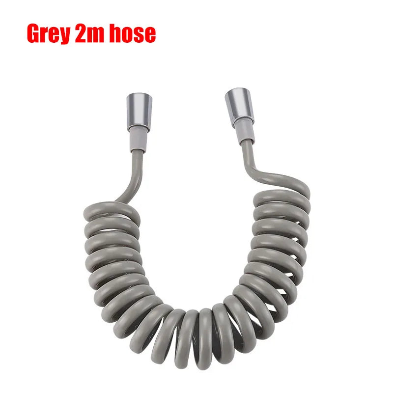 Portable Bidet Toilet Sprayer Stainless Steel Hand Held Spray Toilet Shower Wc Dual Control Angle Valve Bathroom Accessories Oasis Select Grey 2m hose G1/2