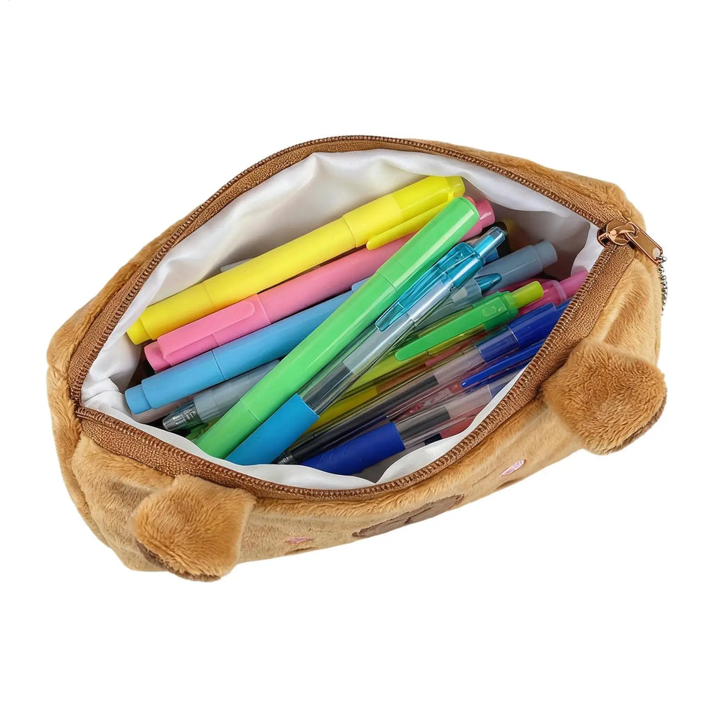 Capibala Plush Pencil Case Cute Large Capacity Pencil Case Office Storage Bag Student Stationery School Supplies Pencil Cases Oasis Select