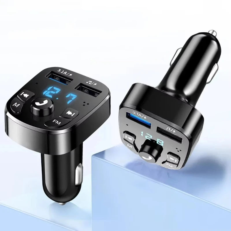 1/2/3/4/5/6pcs Car Bluetooth FM Transmitter Modulator Dual USB Charger Hands-Free Wireless Audio For Car FM Radio Music Player Oasis Select