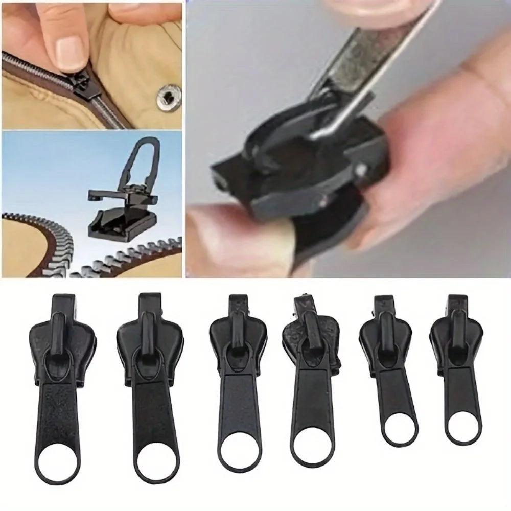 12/24/48pcs Quick Fix Zipper Slider Repair Tool, Reusable DIY Sewing Supplies for Clothes Bags Jackets Luggage Oasis Select