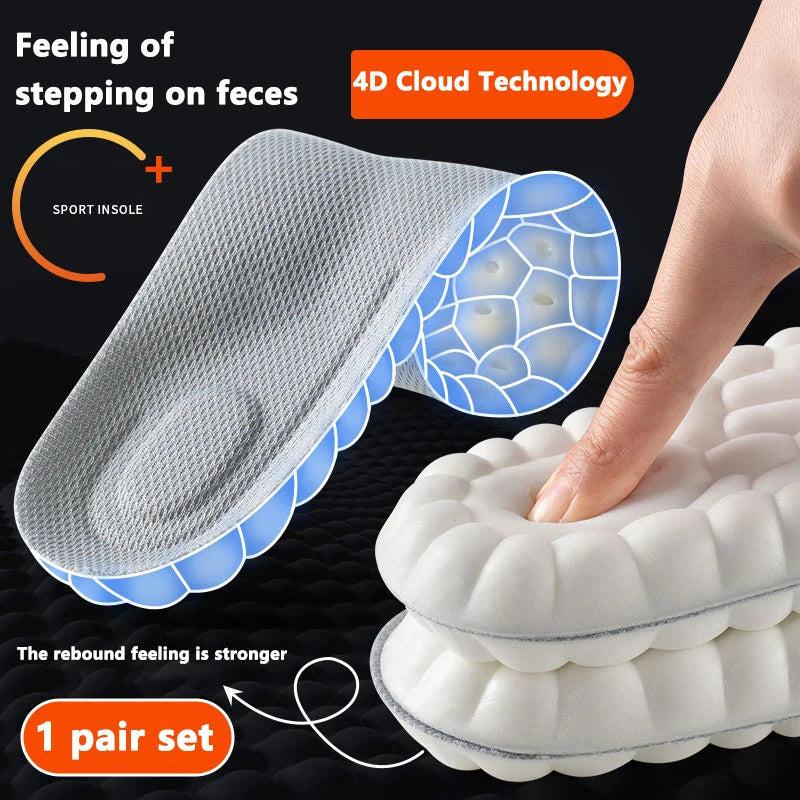 Latex Sport Insoles Soft High Elasticity Shoe Pads Orthotic Breathable Deodorant Shock Absorption Cushion Arch Support Insole Oasis Select