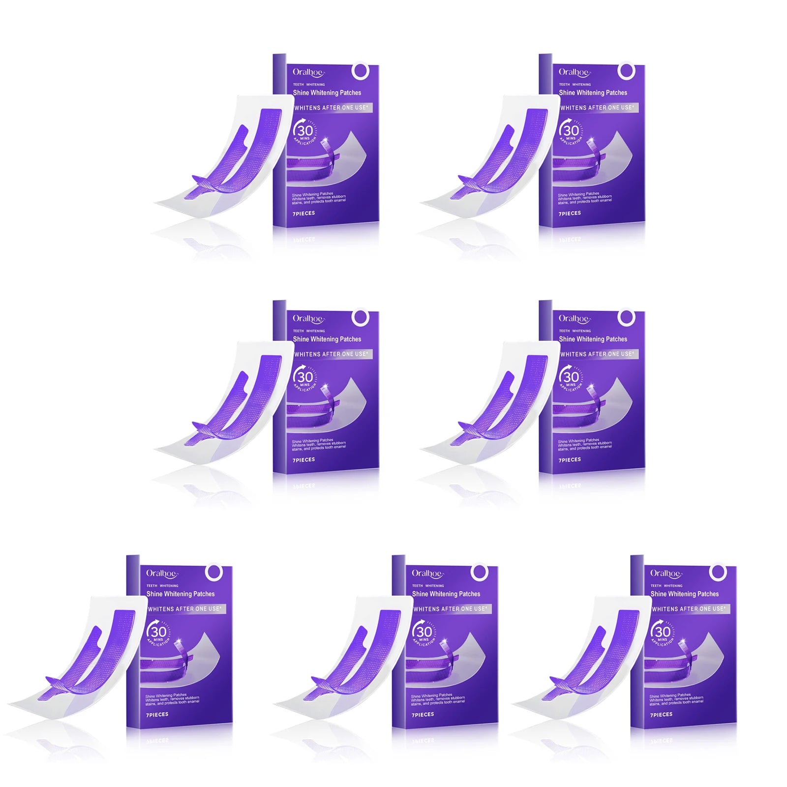 Oralhoe Teeth Whitening Strips – Stain Removal Gel Patches Teeth Whitening Strips Oasis Select 49pieces boxed