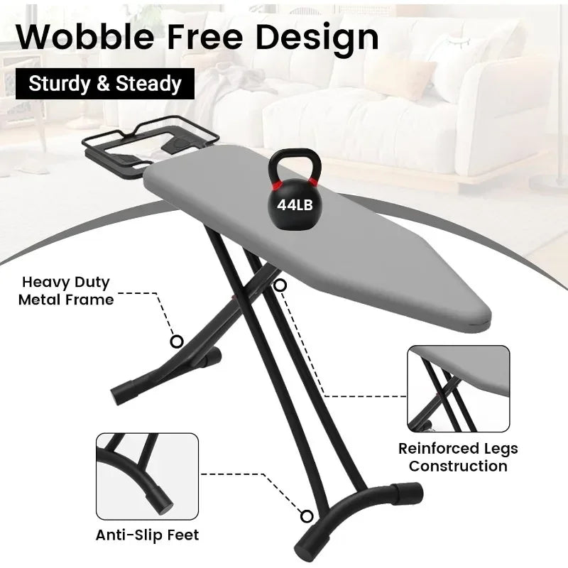 Portable Folding Ironing Board MultiFunction Hardware Series Ironing Board Home Accessories Folding Ironing Board 110x31x86cm Oasis Select