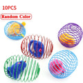 Cat Toy Balls Funny Stretchable Springs Toys Interactive Caged Rats Rolling Cat Balls Random Color Cat Mouse Toy Cat Accessories Oasis Select 10pcs