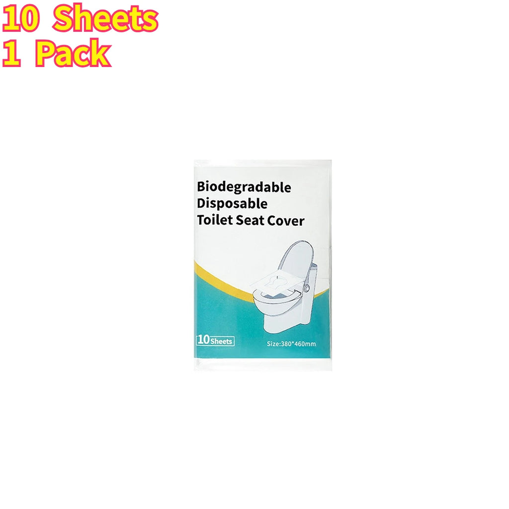 10/30/50 Sheets Disposable Toilet Seat Covers – 10 Count Compact Travel Pack, Adhesive-Free for Airplane & Public Restrooms Oasis Select 10Sheets-1Pack