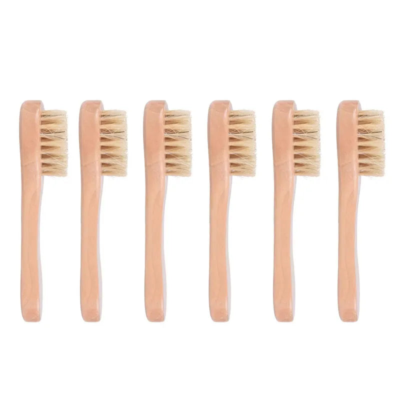 1/2/4/6pcs Dry Skin Body Massage Wood Brush Natural Bristle Dead Skin Remover Anti Cellulite Exfoliates Circulation Massage Tool Oasis Select 6pcs