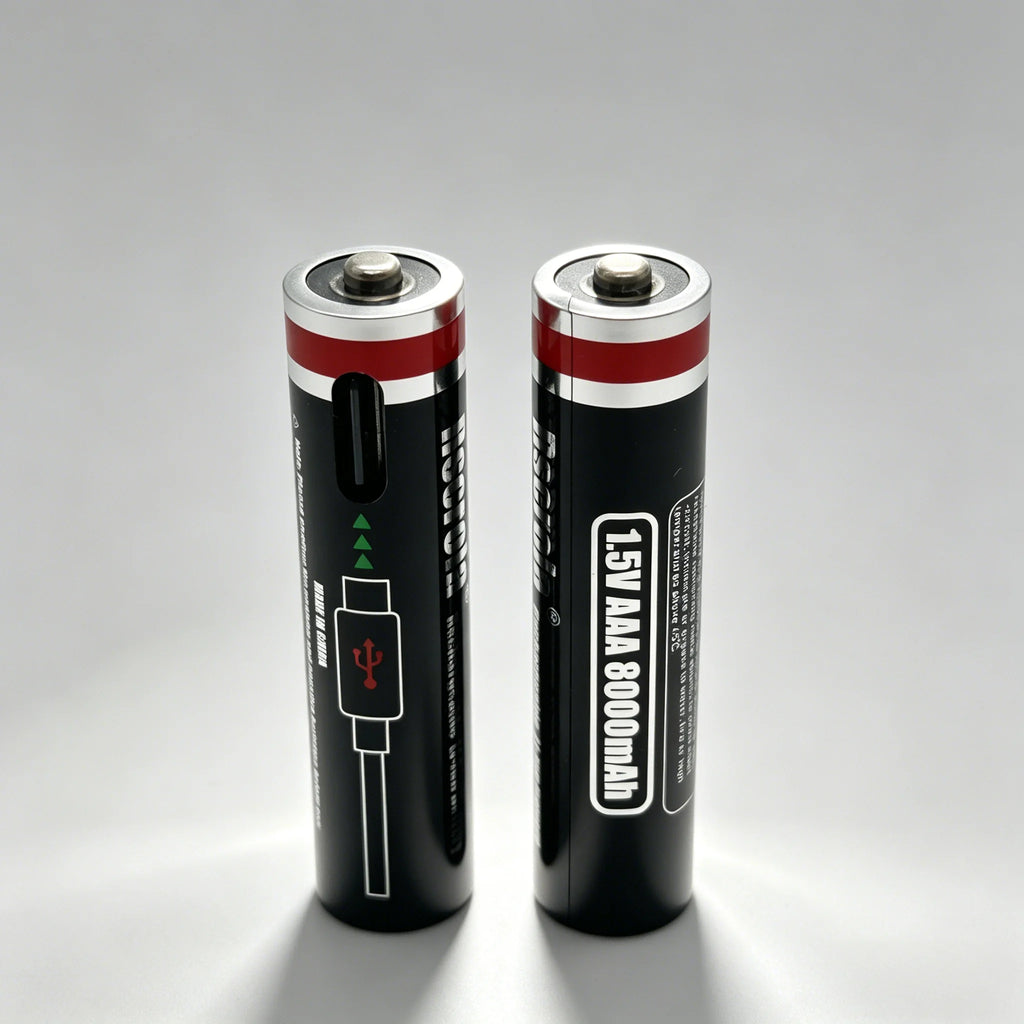 AAA Rechargeable Battery 1.5V 8000mAh Li-ion Batteries with USB Direct Charge Port for Remote Control Toy Mouse Keyboard+Cable Oasis Select