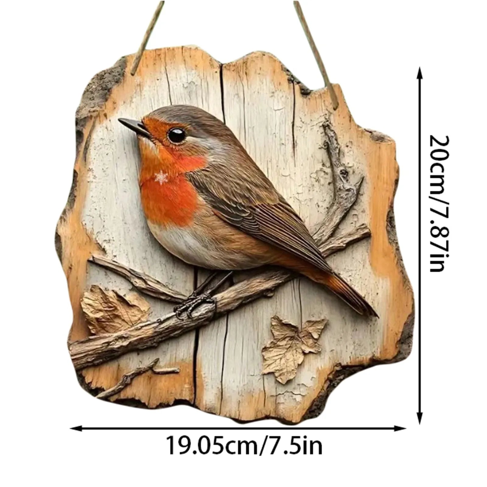 Vintage 8" Wooden Bird Wall Sign – Rustic Farmhouse Decor Wooden Wall Sign Oasis Select