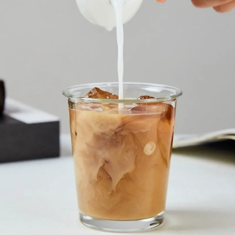 1pcs Transparent Glass Christmas Cups 360ml for Cappuccino, Tea, Espresso Latte, Juice, Milk, Iced Americano, French Flip Cup Oasis Select